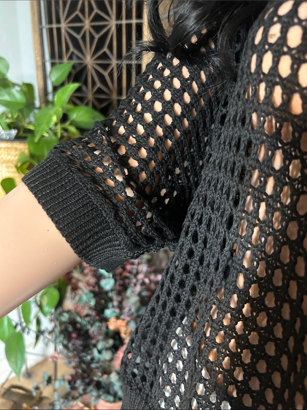 NWOT CROCHETED OVER TOP BLACK XL - Picture 3 of 7